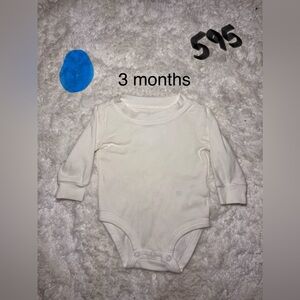 Soft Cream Long Sleeve Baby Bodysuit